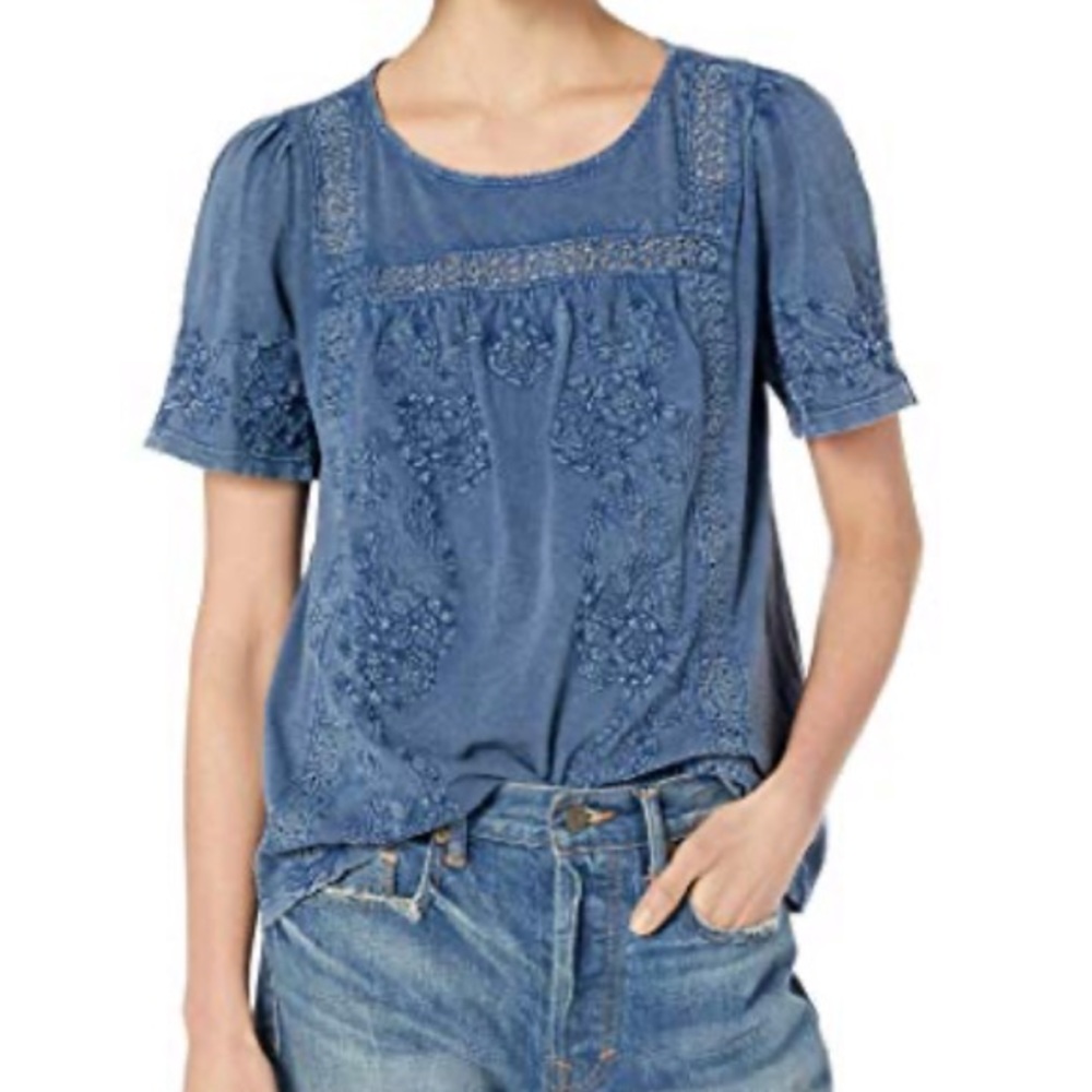 Lucky brand lace detailed shirt